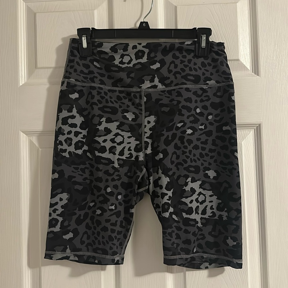 Leopard Print Biker Shorts